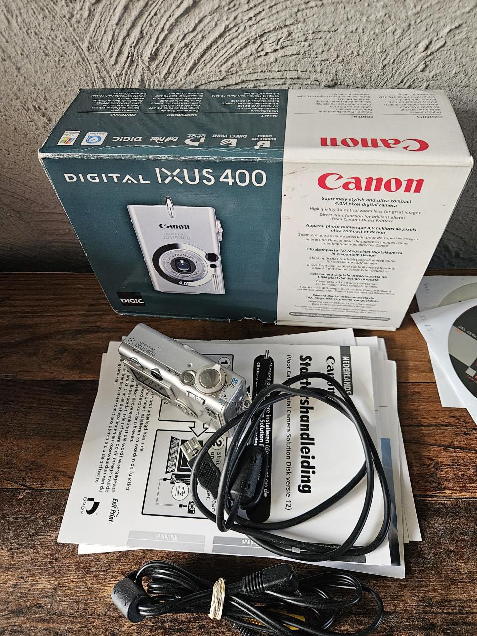 Zgan Canon Digital IXUS 400 digitale camera  Compleet in doos