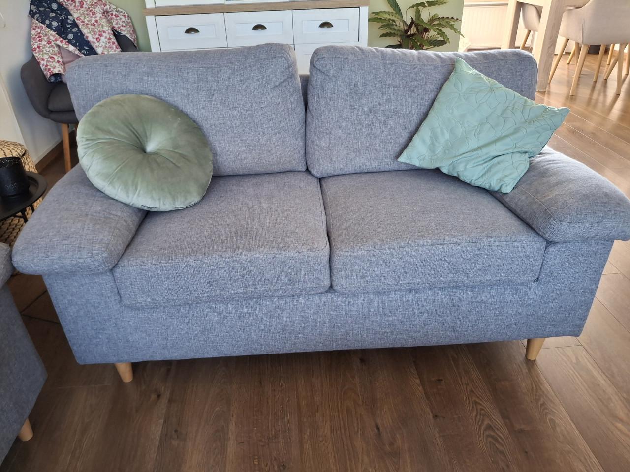 2 en 3 zitsbank blauw/grijs