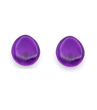 Oorclips in paarse kleur met een mooie afwerking