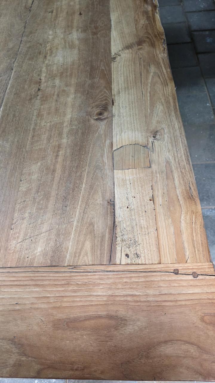 300 cm lange oude boerentafel/ kloostertafel