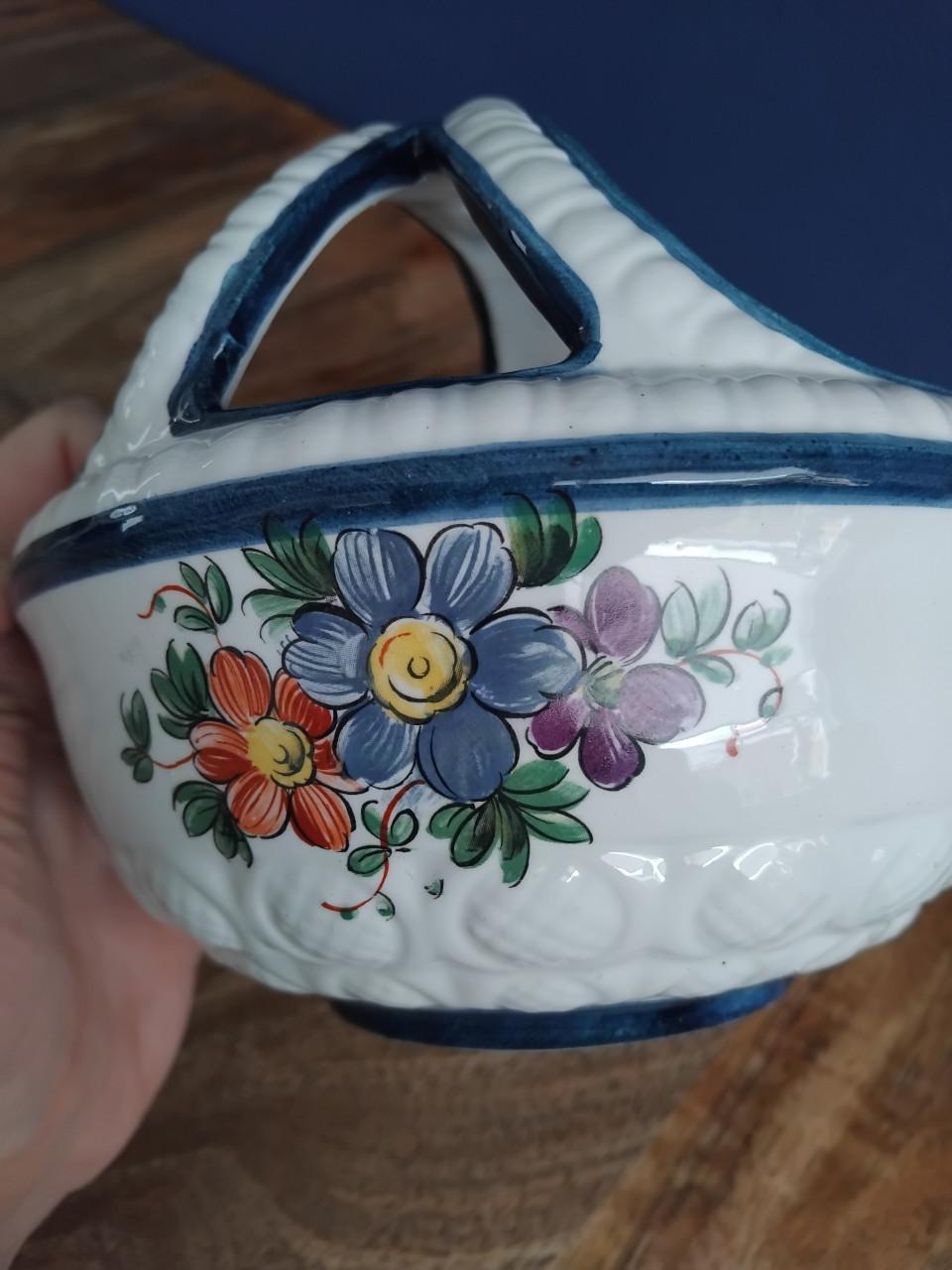 Vintage Italiaans Keramiek Mandje