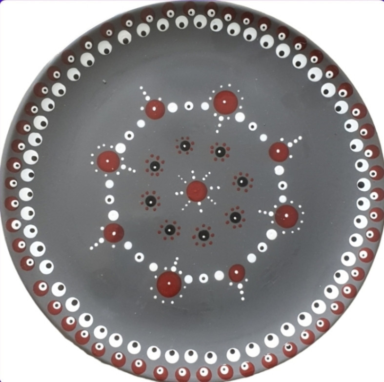 Stippen/dots op bordje