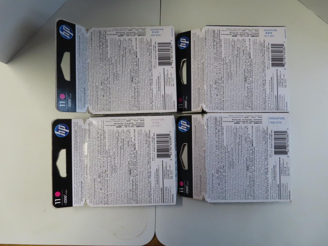 HP 11 cartridges rood, geel en blauw per stuk €.15,00