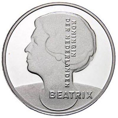 Beatrix 5 stuks Zilveren 10 Gulden 1996 Fdc