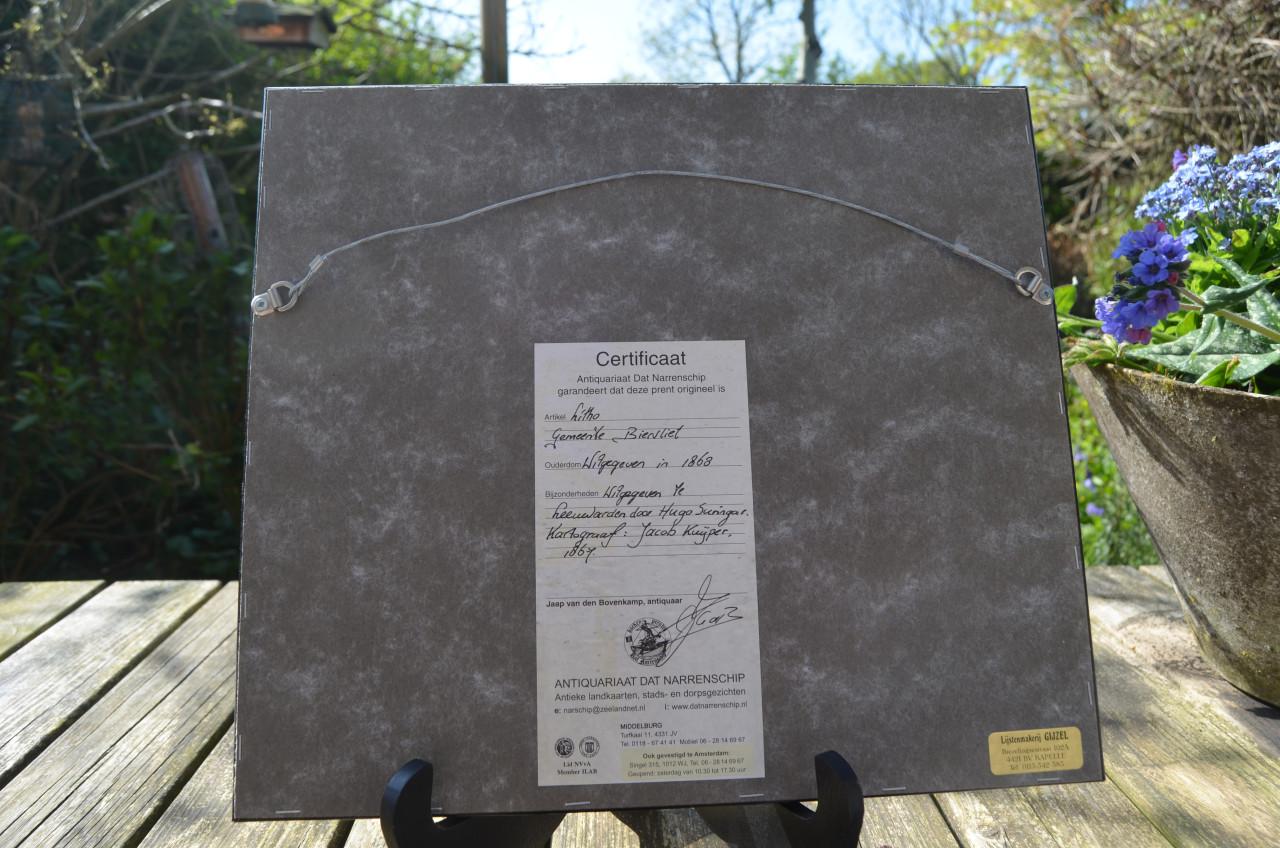 Fraaie Litho 1868 Gemeente Biervliet Zee - Vla.