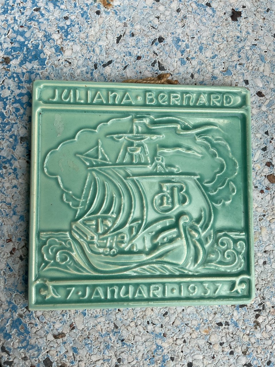 Huwelijkstegel Juliana - Bernhard 1937