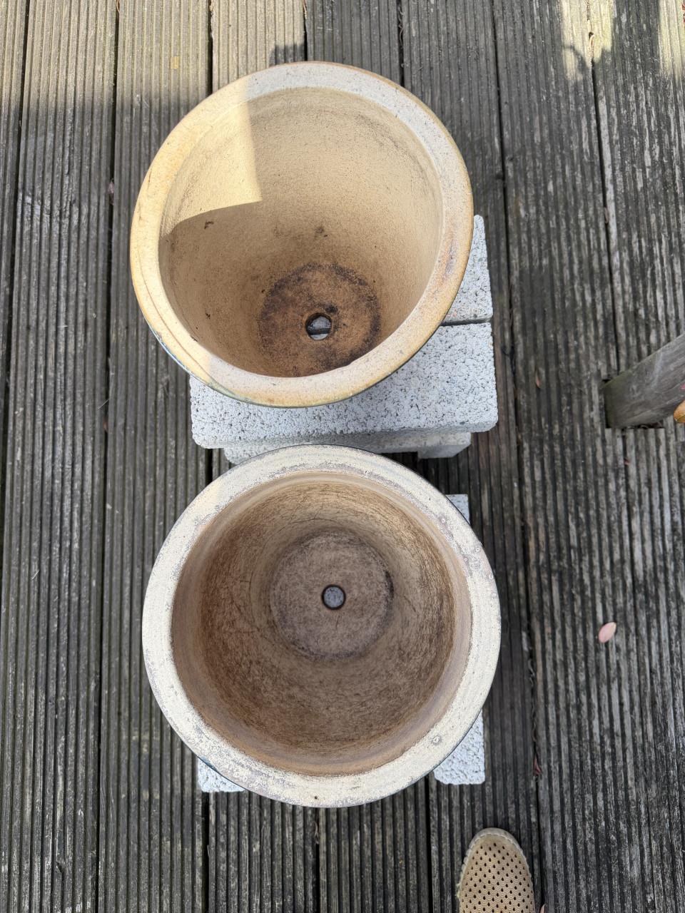 Buitenpotten 2 stuks blauw