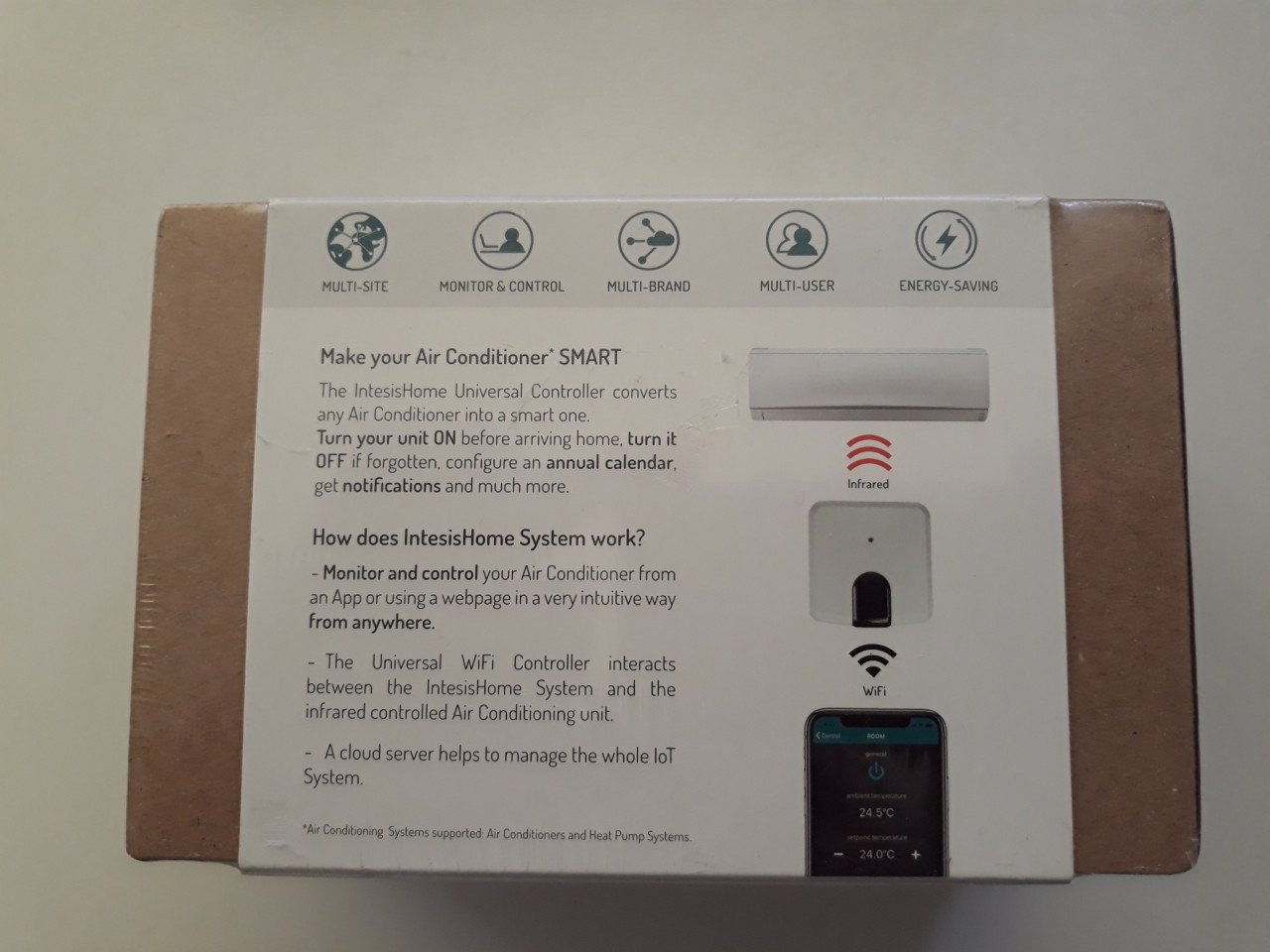 WiFi-controller voor bediening Airco met smartphone, tablet en PC