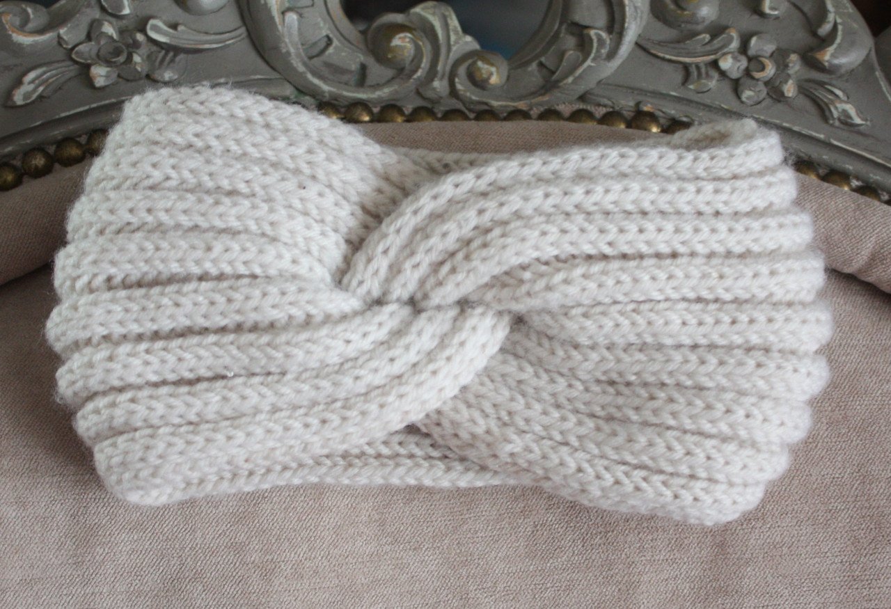 Beige haarband 1 maat