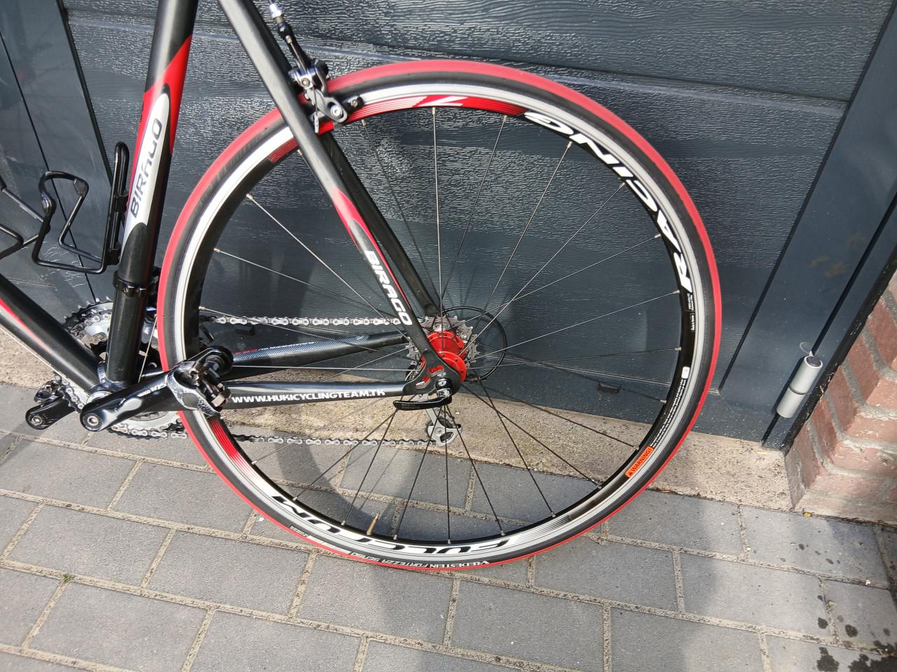 Ridley Triton aluminium, carbon voorvork Rood zwart zilver