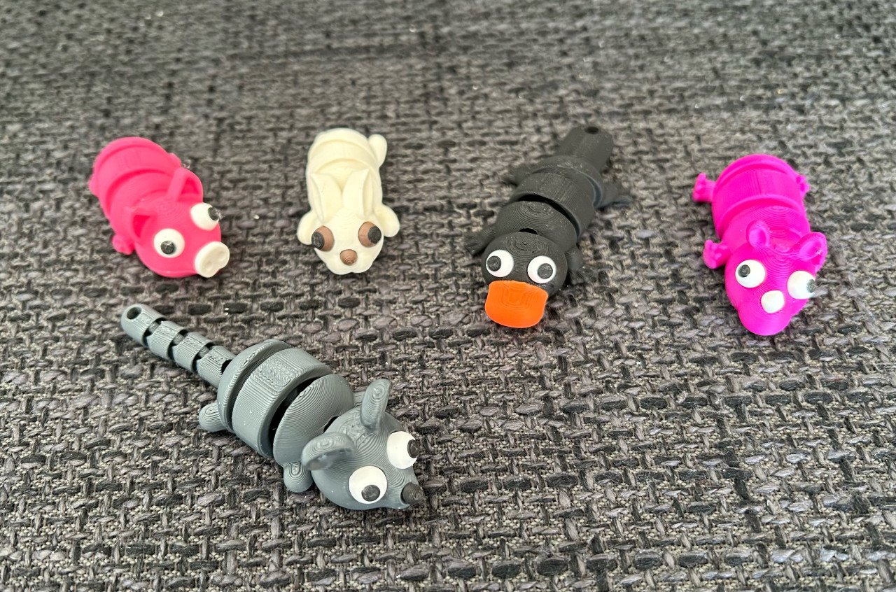 3D geprinte Sleutelhangers.