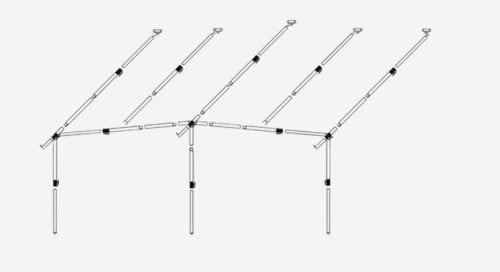 Dorema voortent frame staal 25mm