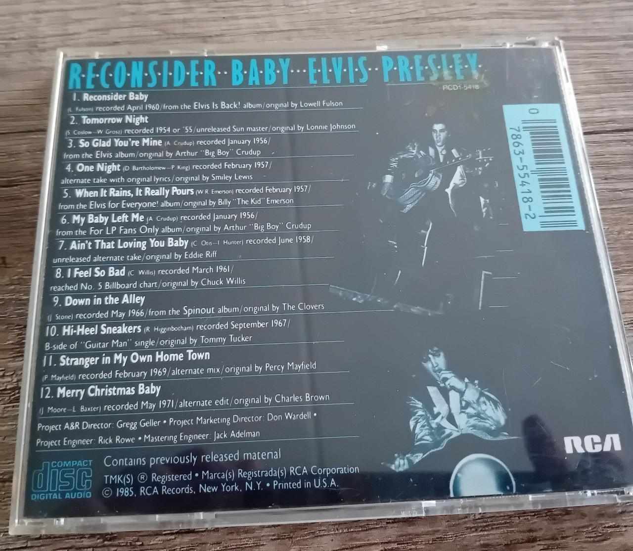 Elvis Presley CD Reconsider Baby