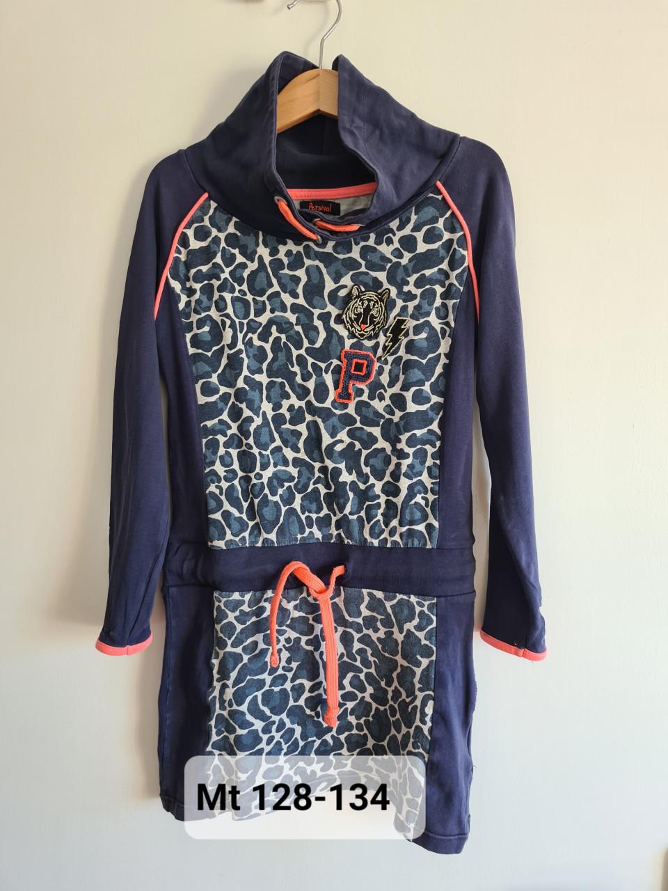 Persival blauw jurkje  Maat 134-140