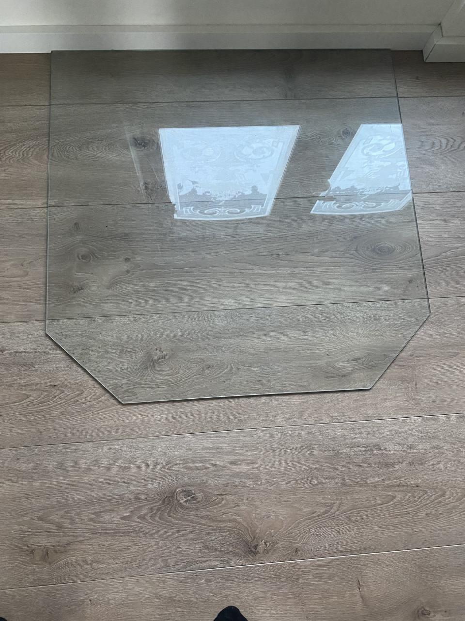 Glasplaat 8 mm gehard glas voor kachel