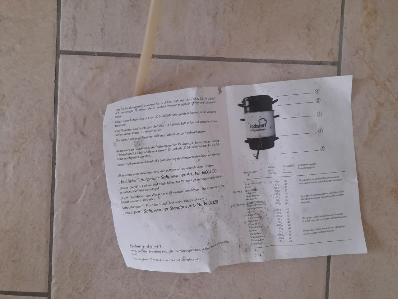 Kochstar saft gewinner ( sap centrifuge ) in goede staat !
