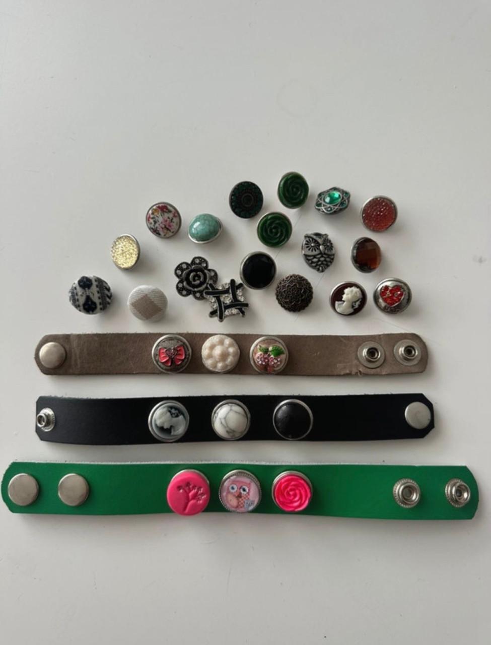 Leren armbandjes met chunks