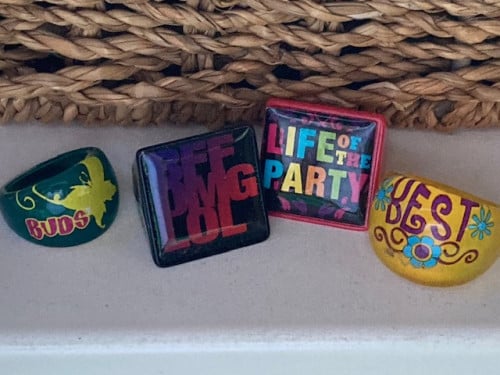 Grappige kunststof Ringen