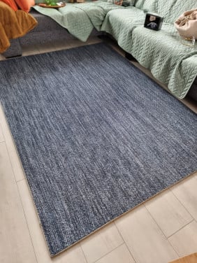 Blauw gemêleerd vloerkleed (230 x 170 cm)