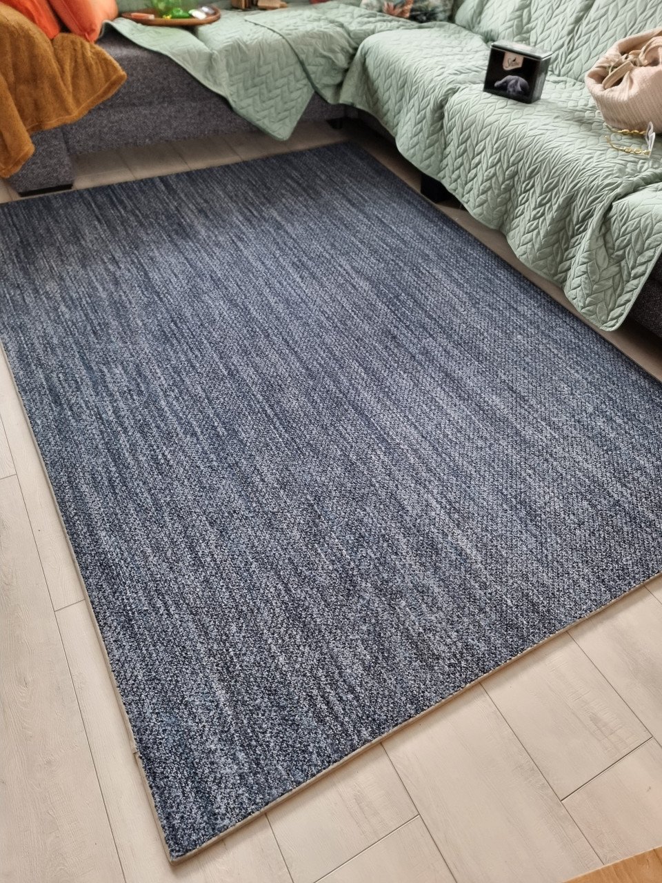 Blauw gemêleerd vloerkleed (230 x 170 cm)