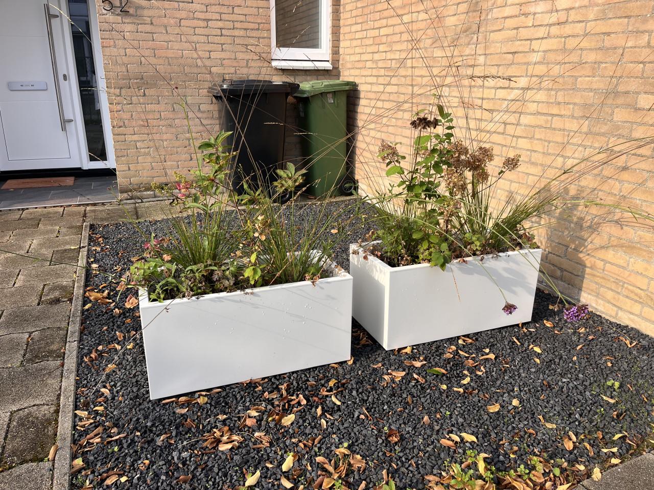 2x witte plantenbak Elho