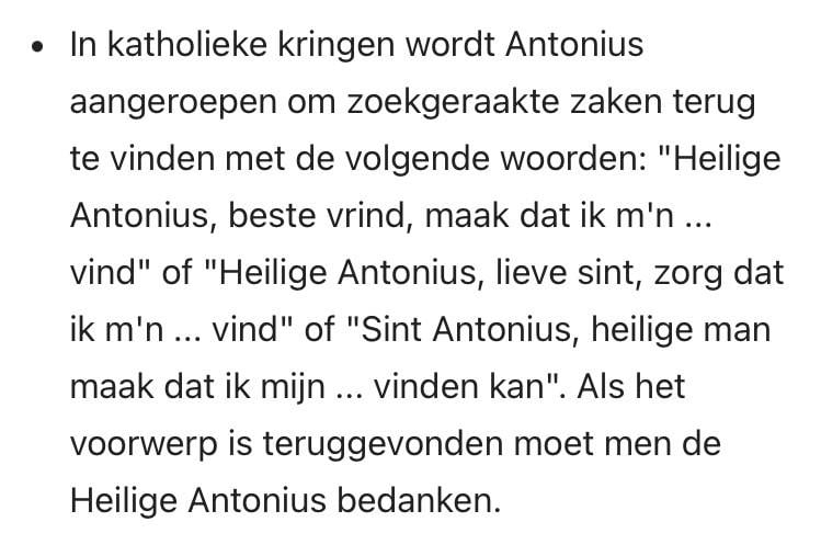 Mooi groot brocante heilige st. Antonius beeld