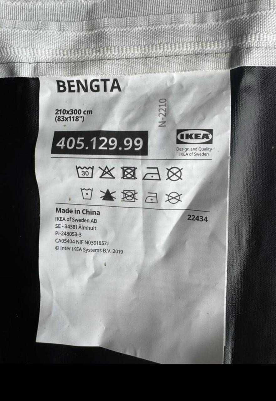 3 stuks nieuw grijs Ikea gordijnen BENGTA