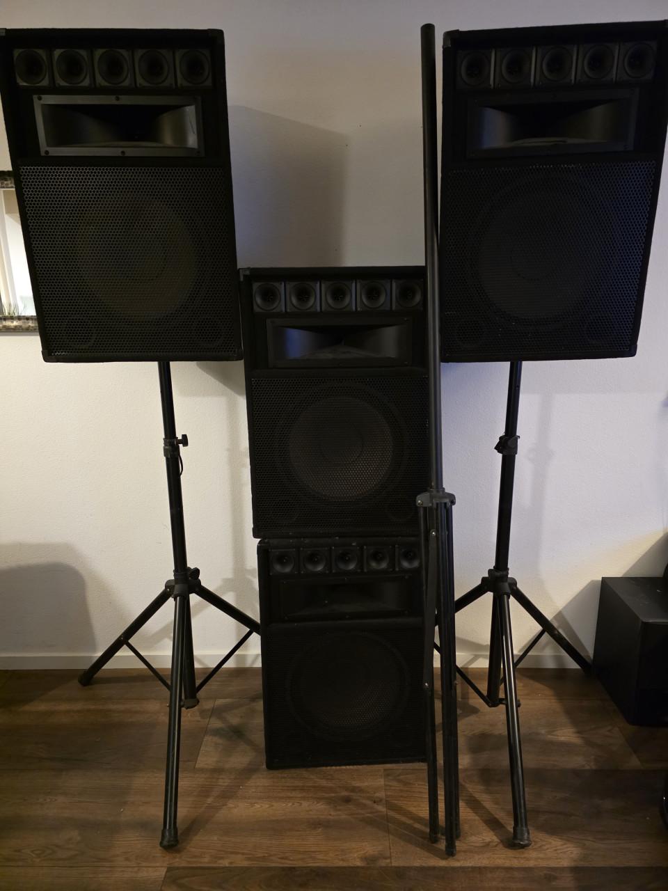 4x König PA-SP150 250W Zwart luidspreker