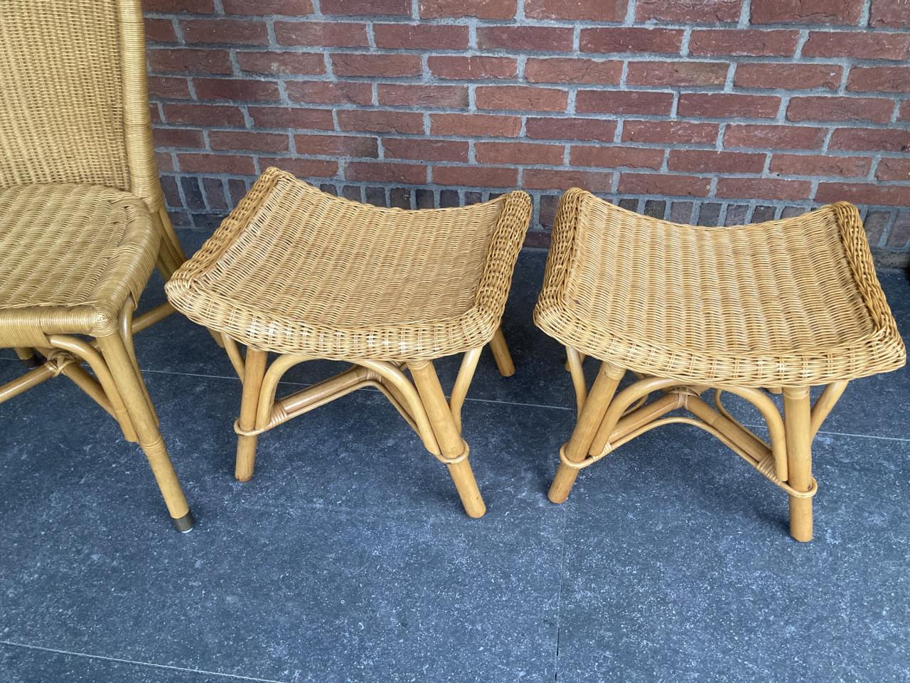 Rotan bankjes 2 stuks