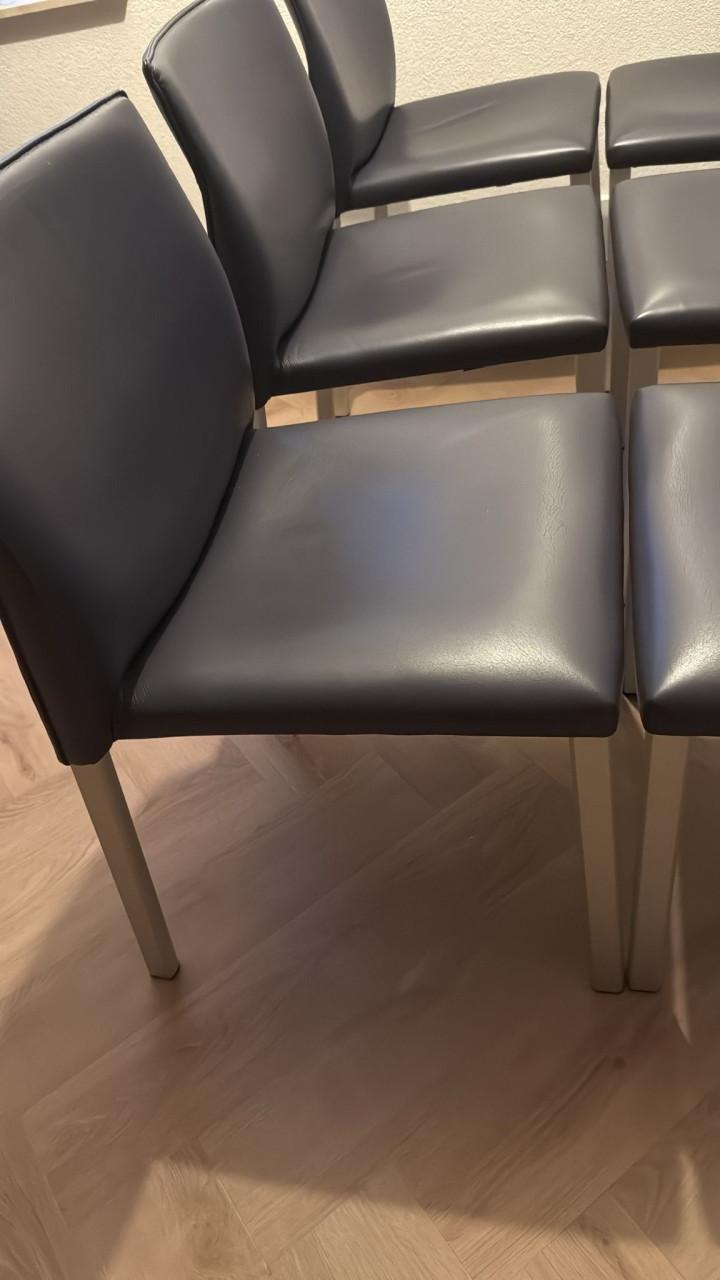 Leolux eettafel stoelen