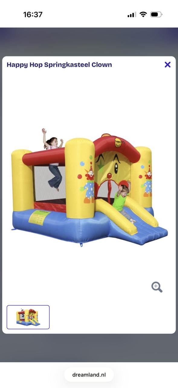 Springkussen Clown met blower