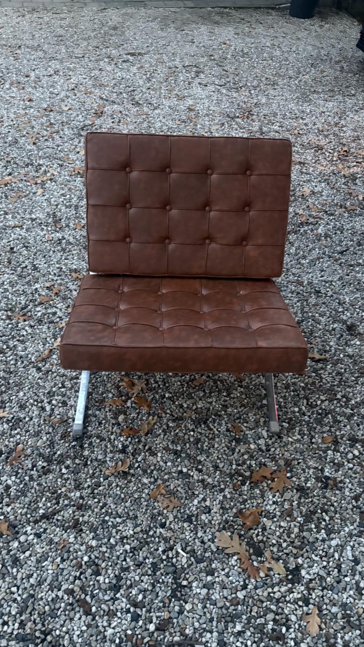 Cognac bankje lounge bankje
