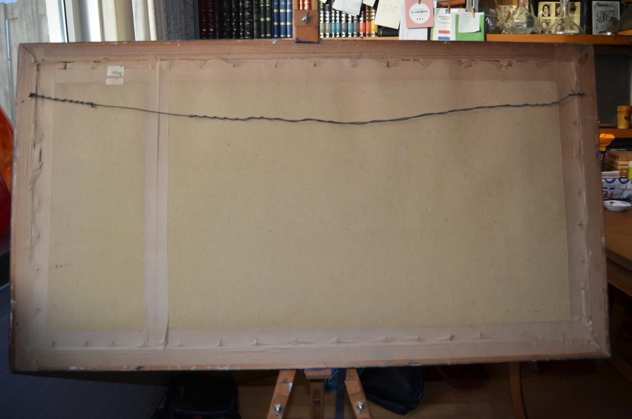 Grote kleurenets (?) Stadsgezicht Brugge, gesigneerd 'van Meulen'