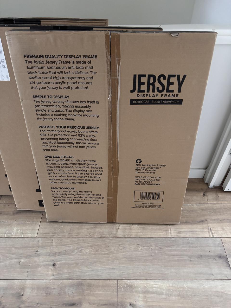 Voetbal Shirt Lijsten 3stuks - 60x80 CM - Zwart