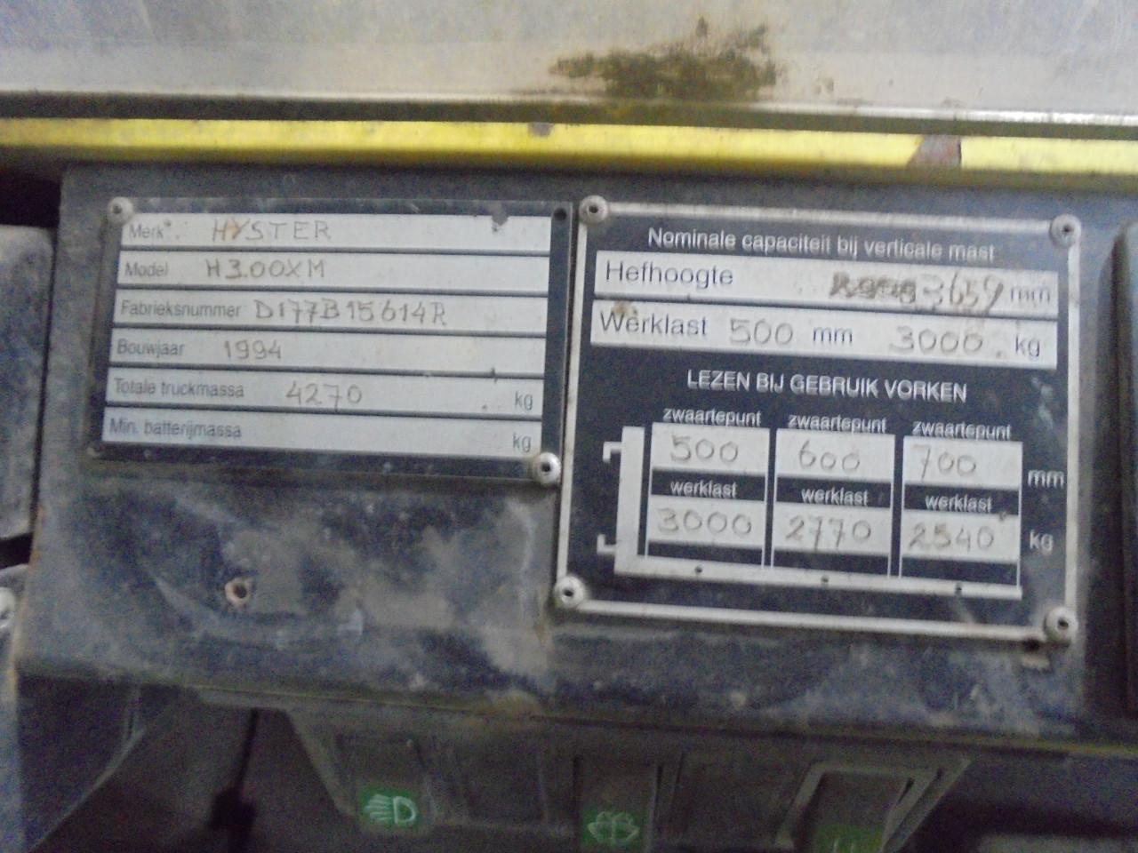 3 Tons Diesel Vorkheftruck merk Hyster compleet met kantelblok