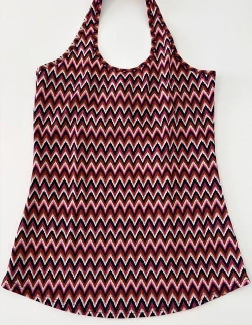 Nieuw | Studio Anneloes haltertop met zigzag print | S