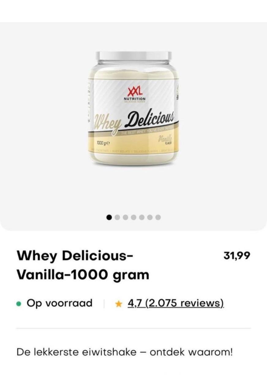XXL Nutrition vanilla nieuw!