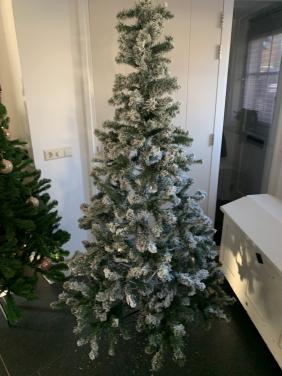Kerstboom met sneeuw. 2.10 hoog