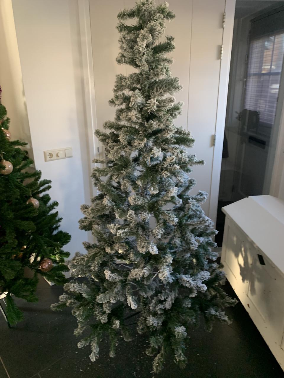 Kerstboom met sneeuw. 2.10 hoog