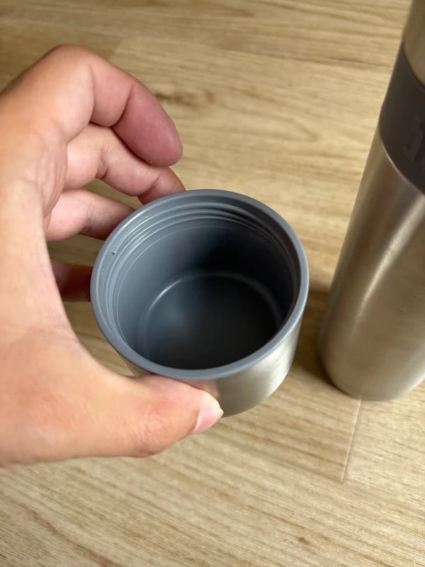 🥤 Boddels thermosfles 0,7L – Zilver/Grijs