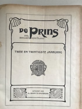 Ingebonden tijdschrift DE PRINS vanaf 1913