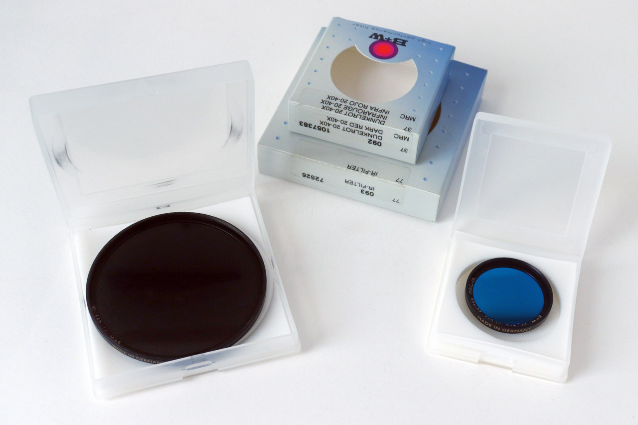B+W infrarood filters 092 en 093