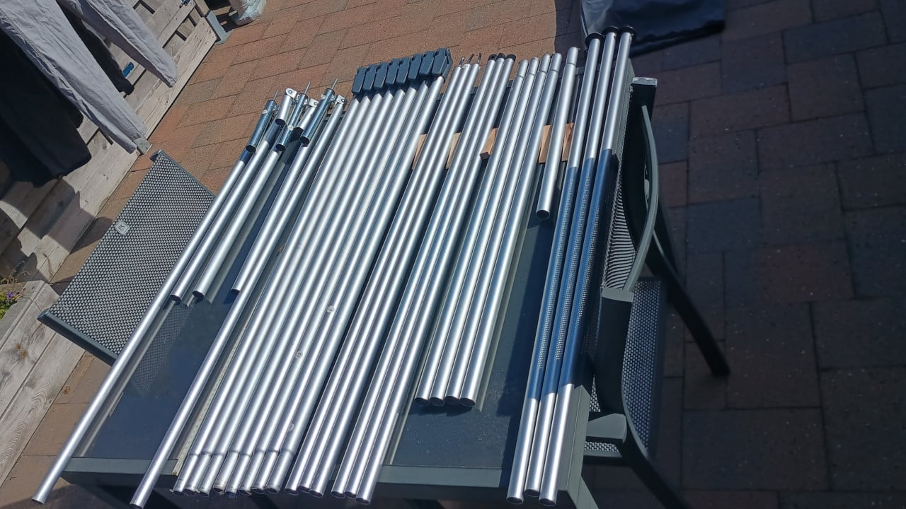 Stokken voortent/luifel caravan aluminium Powergrip