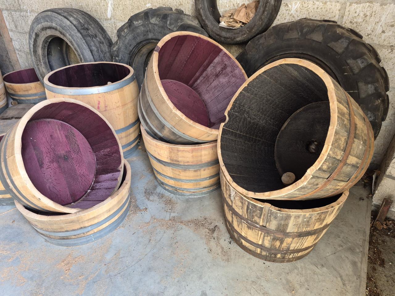 Drinkbak groot, eiken kuipen 110 liter