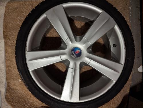 Saab 9.3 Set van 4 lichtmetalen 5-spaaks velgen