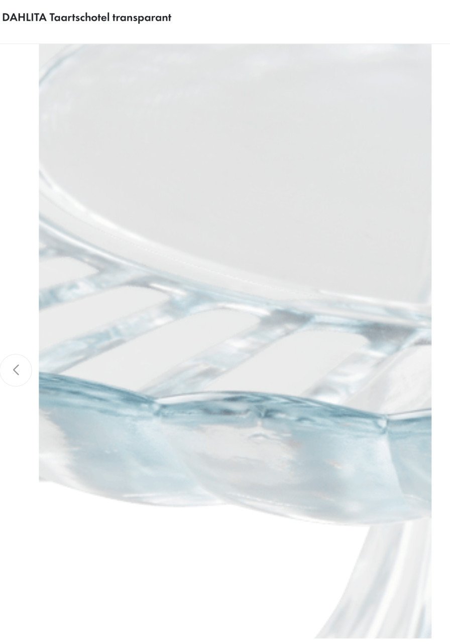 Taartplateau gebaksschaal glas