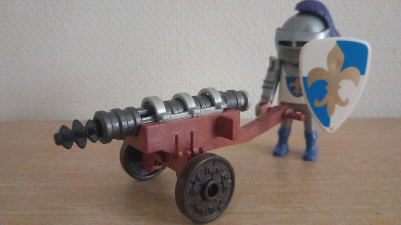 Playmobil ridder met kanon