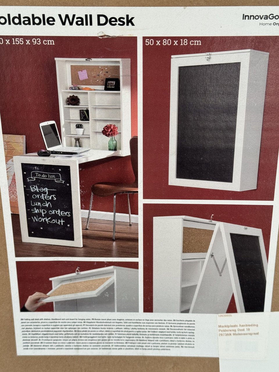 Kinder vouwbare muur bureau