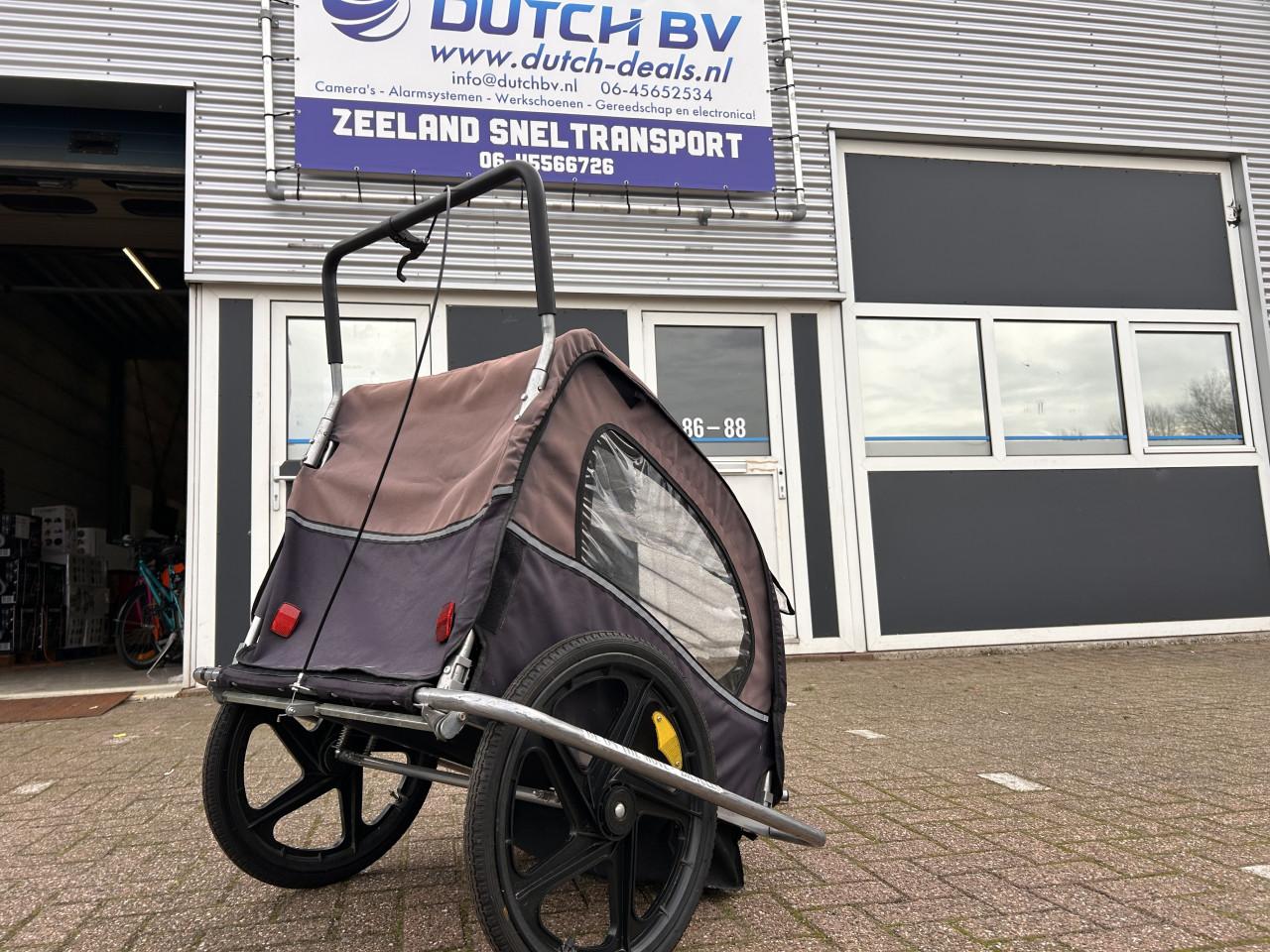 Fiets kar / aanhanger plaats voor 2 personen, gordels