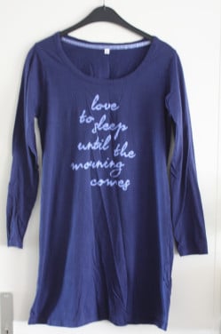 Blauwe pyama maat L